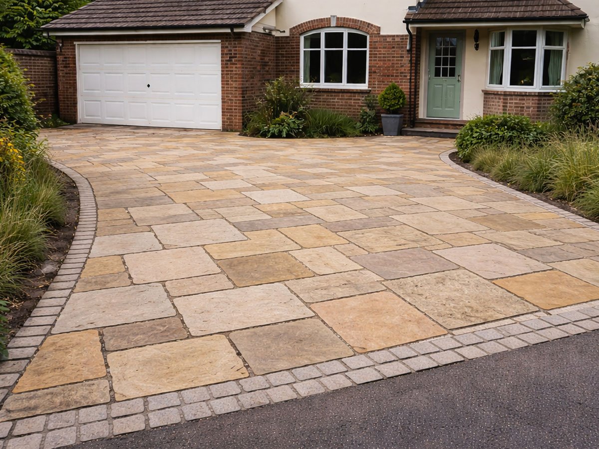 Indian Stone Flag Driveway in Gomersal