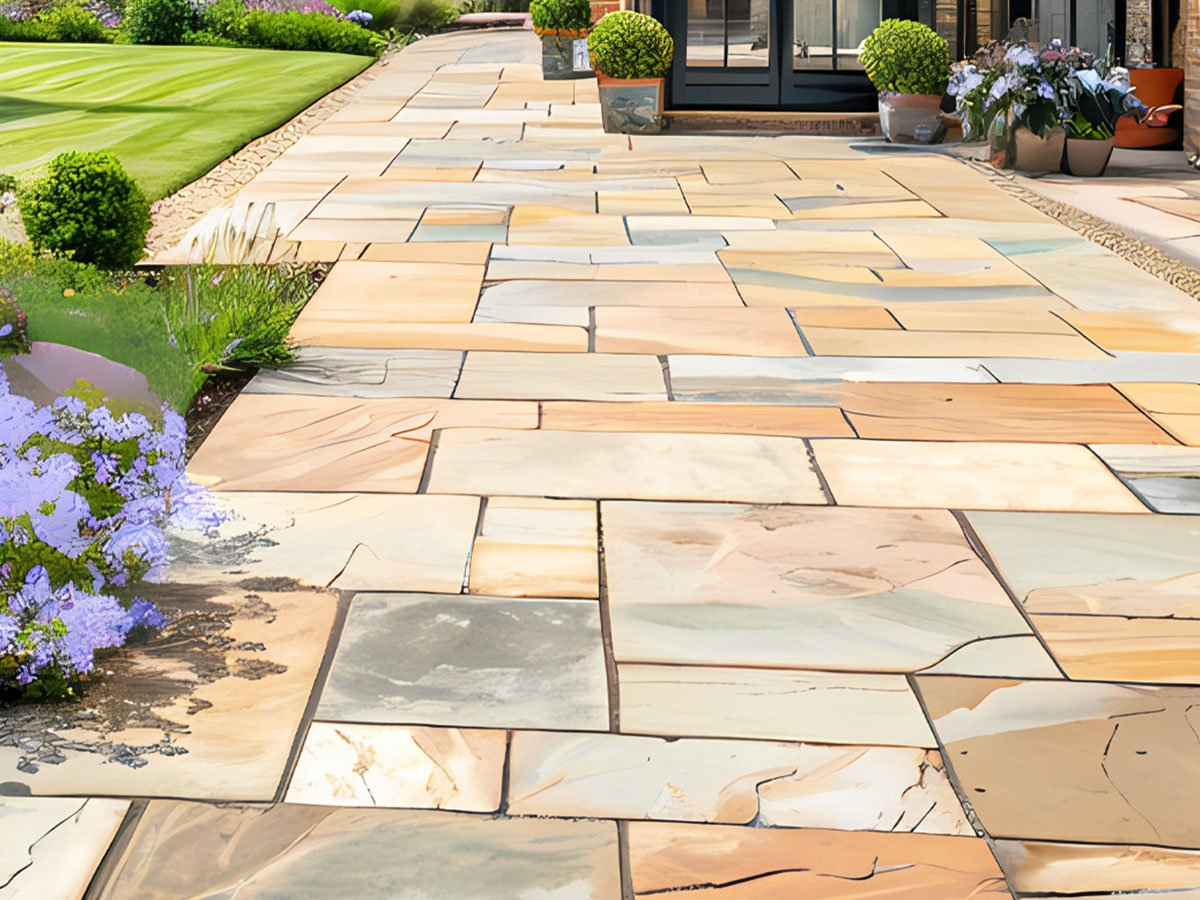 Indian Stone Flag Patio in Tingley