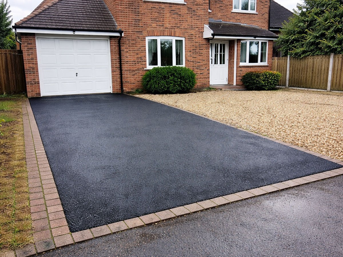 Recently laid Tarmac driveway in Gomersal