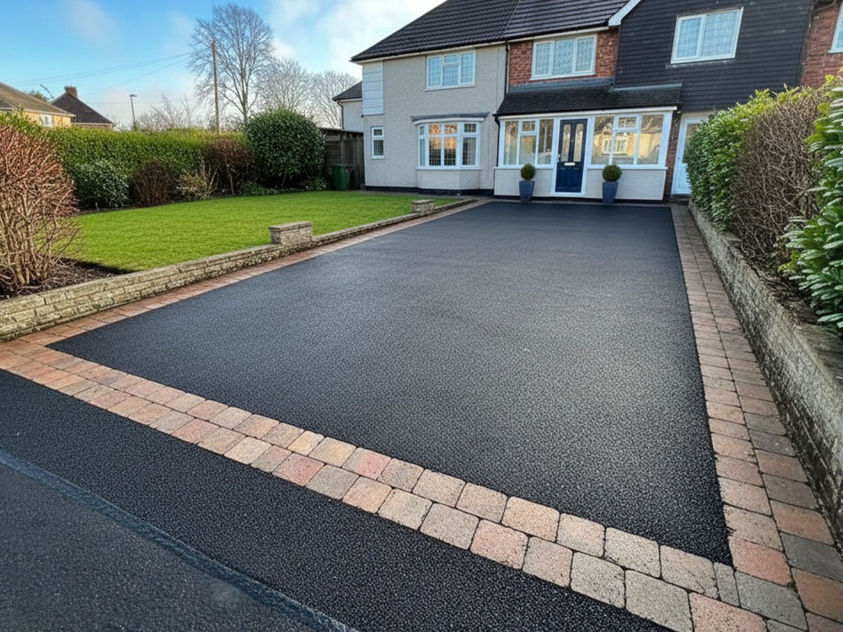 Recently laid Tarmac driveway in Heckmondwike