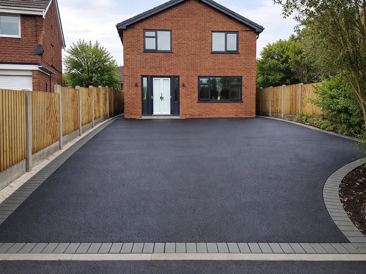 Tarmac Driveway with block edging in Cleckheaton, West Yorkshire